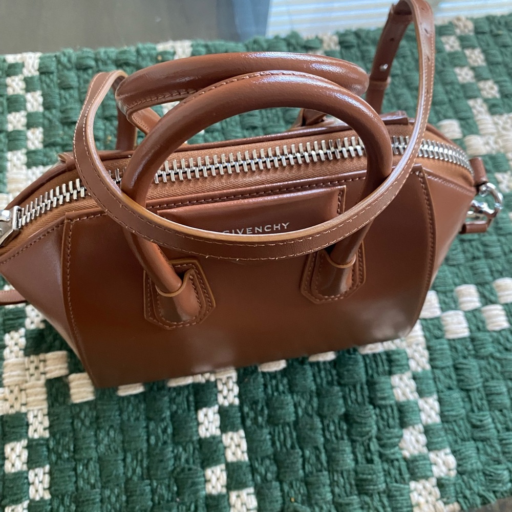 Givenchy Tan Mini Antigona Bag Structured Elegance - Picture 9 of 9